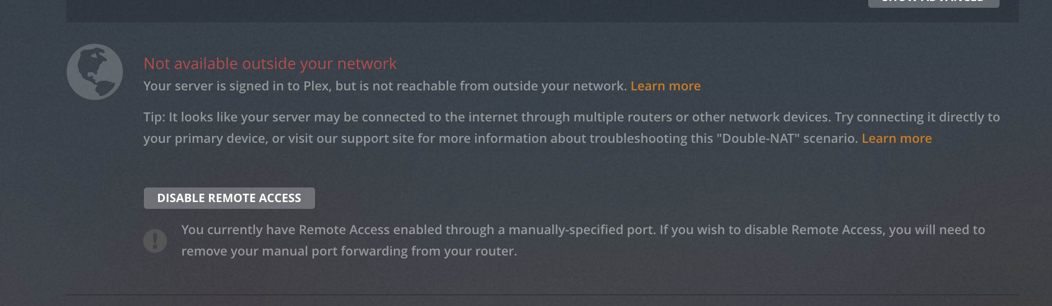 Plex slow on local network cable